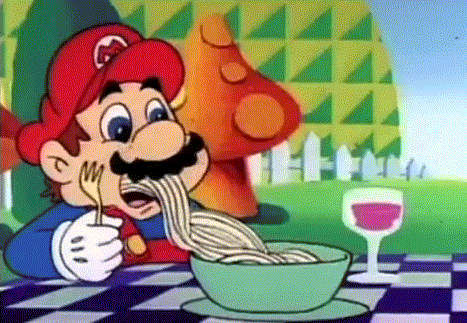 Super Mario Bros Super Show Mario Sphagetti.gif