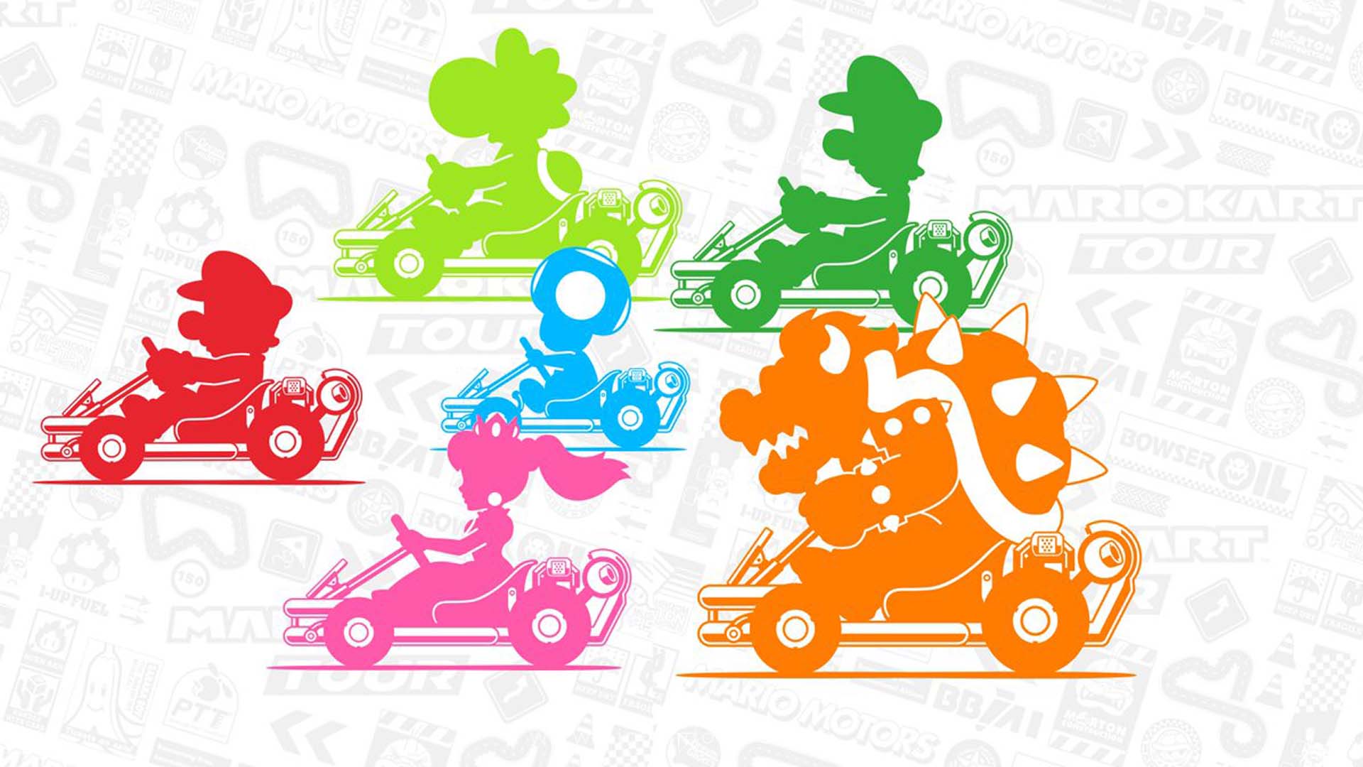 I am looking for the Mario Kart 8 silhouettes from the loading screen but I...