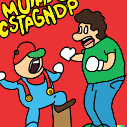 DALL·E 2022-09-21 00.04.41 - mario bros fight a stand up comedian.png